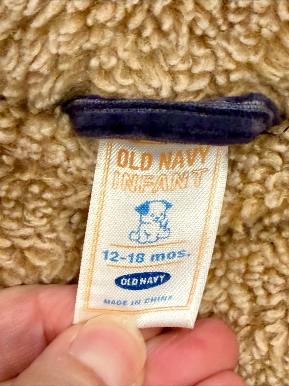 Old Navy Toddler Corduroy Hooded Toggle Coat Jacket Navy Blue 12-18 Months